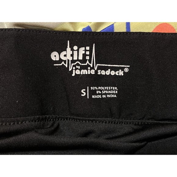 Jamie Sadock Women's Actif Small Pull On Geometric Golf Skort Black Blue Yellow - Picture 7 of 8